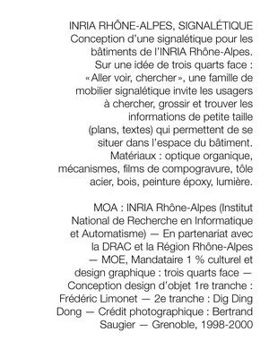INRIA RA, SIGNALETIQUE