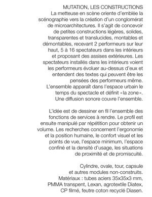 Mutation, les constructions